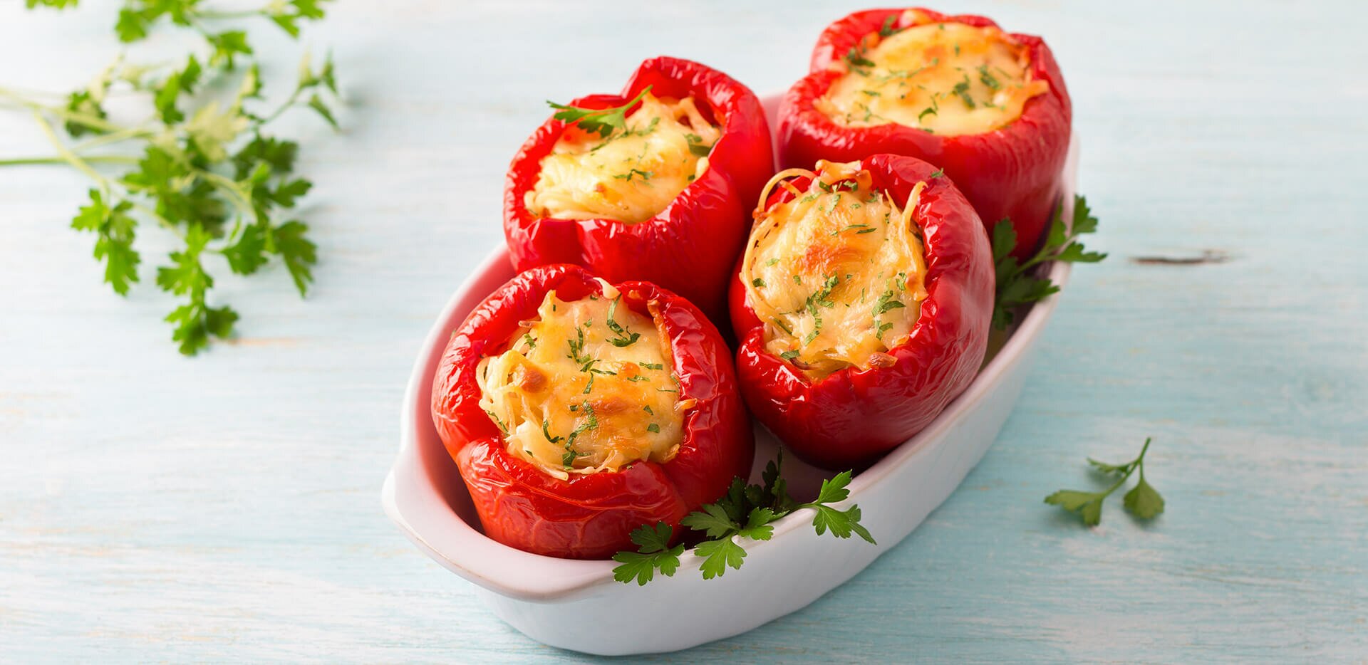 Banana and Spinach Stuffed Bell Peppers (Vegetarian)