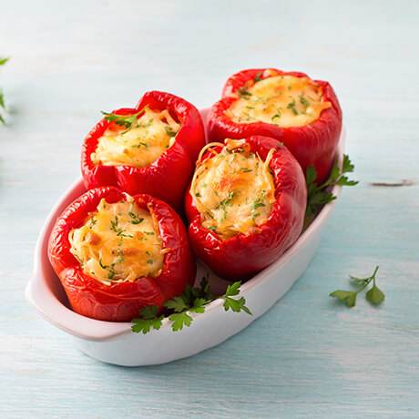 Banana and Spinach Stuffed Bell Peppers (Vegetarian)